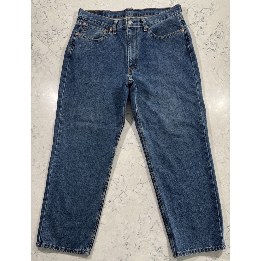 Levi's 550 Jeans Mens 36x29 Blue Medium Wash Relaxed Fit Tapered Leg‎ Denim